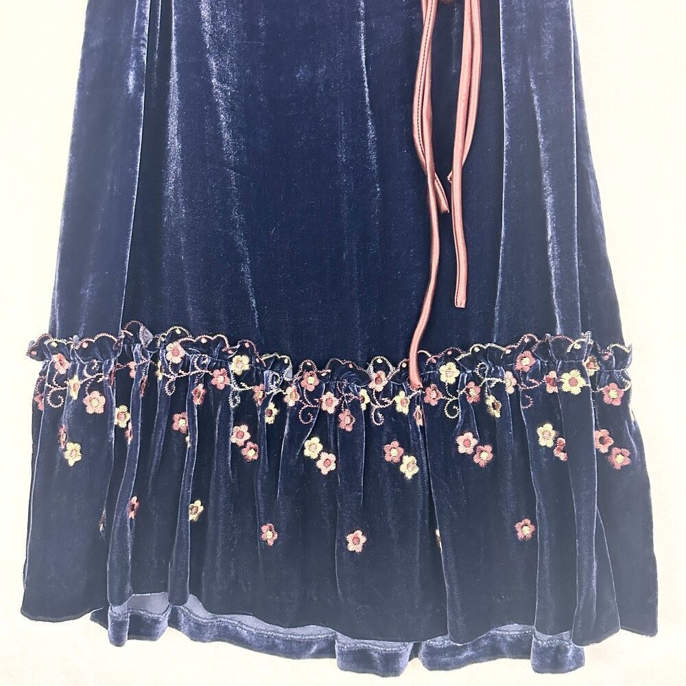 Betsey Johnson New York Vintage Y2K Velvet Mini Dress Size 10 NWT Milkmaid - Picture 4 of 8